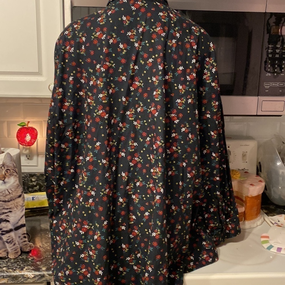 A Woman Within casual button up long sleeve floral plus size shirt 4 X. EUC - Picture 3 of 5
